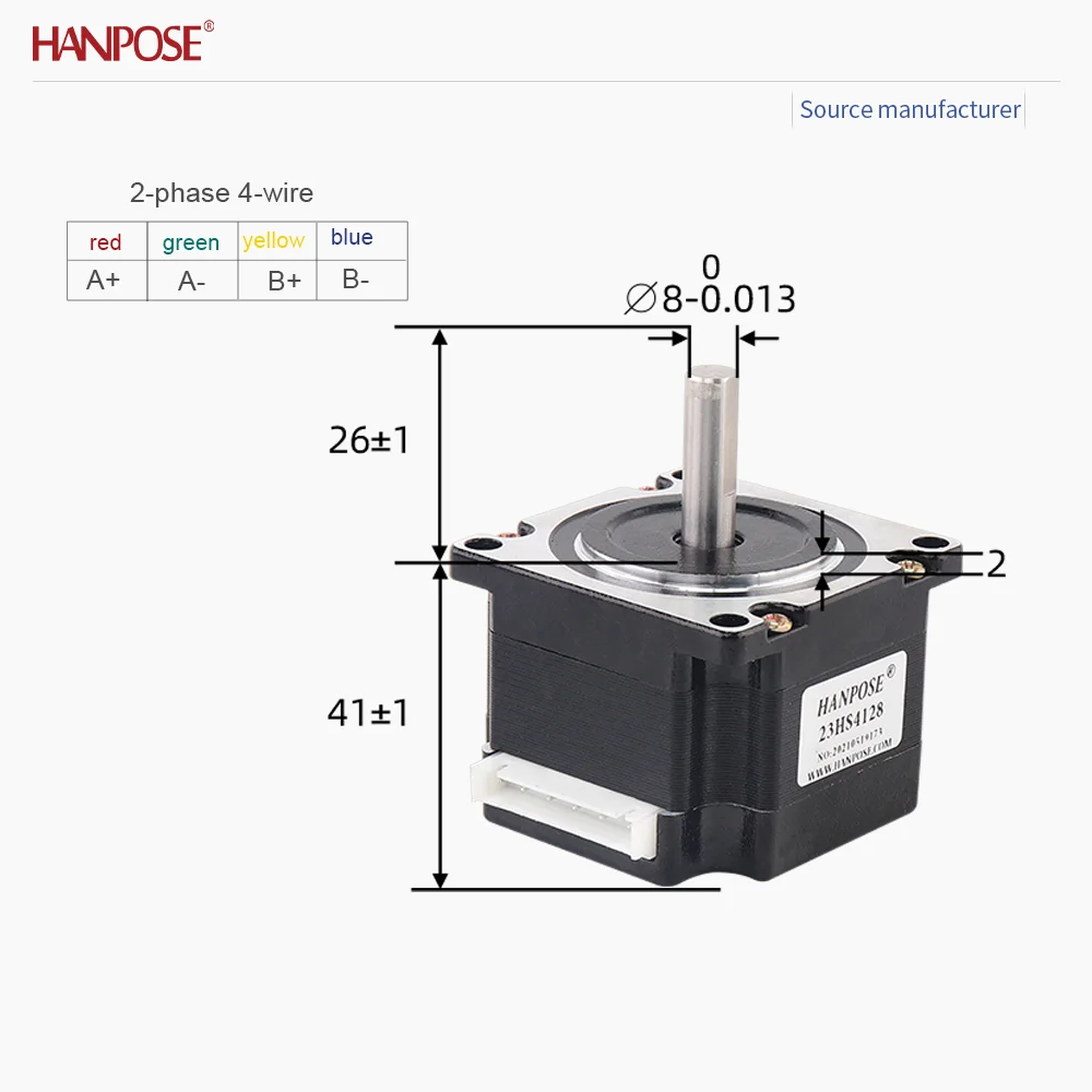 NEMA23 23HS4128 محرك متدرج 0.55N.m 2.8A مرحلتين أربعة أسلاك ثلاثية الأبعاد ملحقات الطباعة محرك الشركة المصنعة المبيعات المباشرة NEMA17 #3