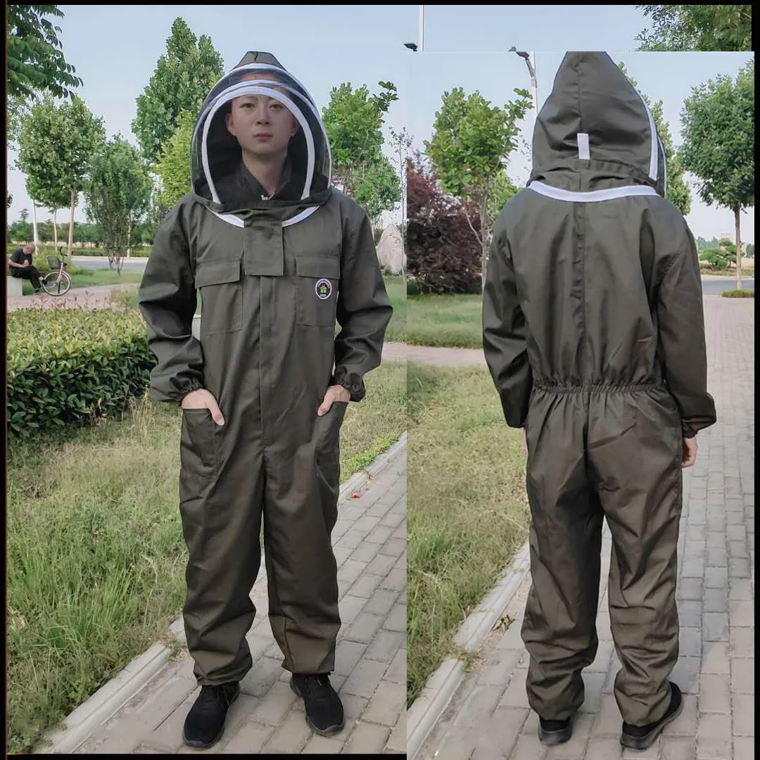 1 set Beekeeper Costume Bee Suit Beekeeper Full Ventilated Clothes Apiculture Reusable Coverall for Beehive Beekeeping Tools