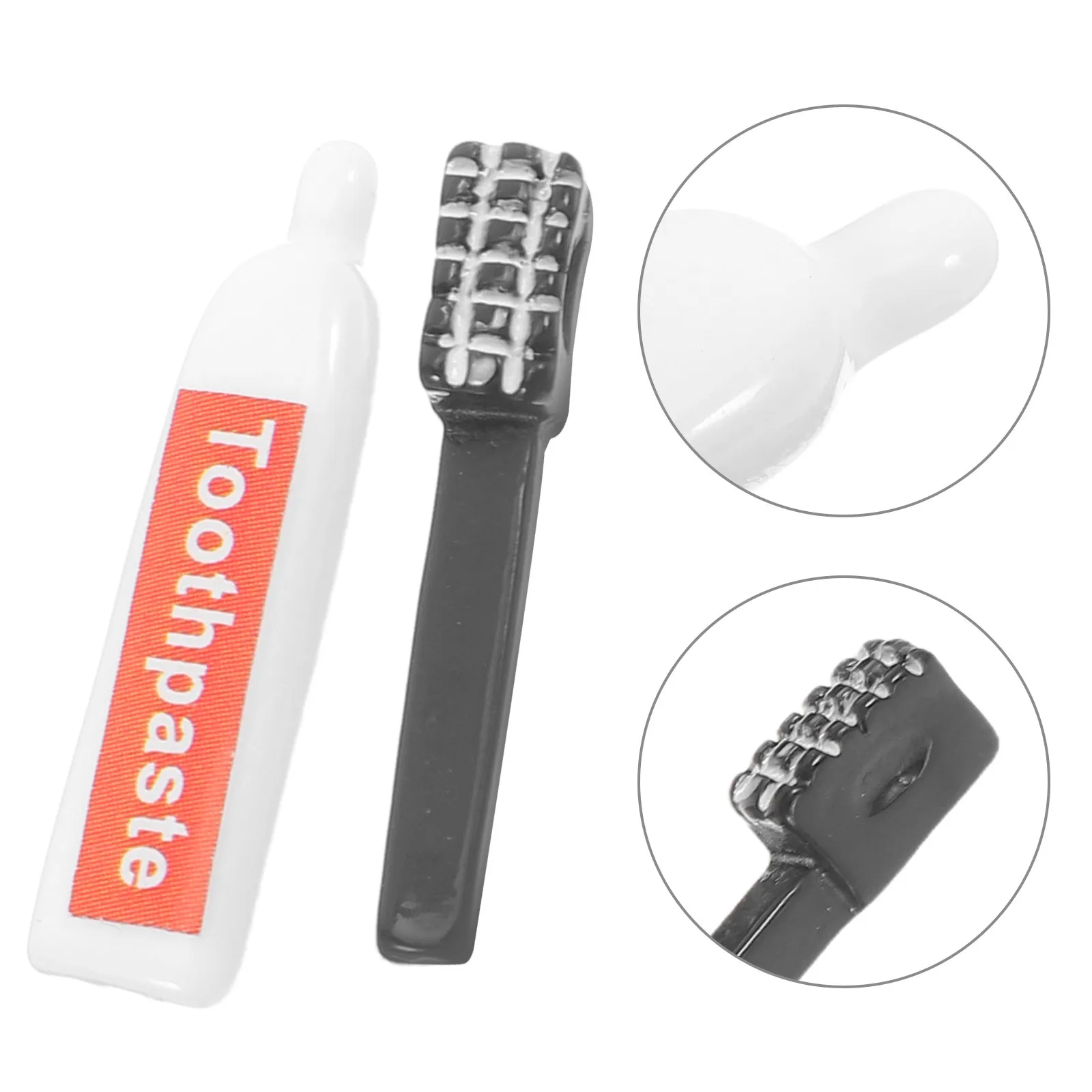 10Pcs Mini Resin Toothbrush Toothpaste Charms Exquisite Detail DIY Crafts Making Accessories for Photo Frames Keychains Decor