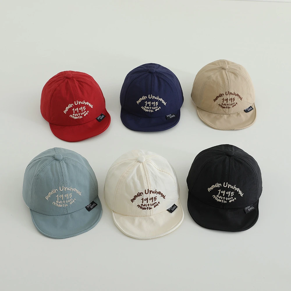 Quick Drying Baby Duck Tongue Hat Summer Eave Kids Baseball Cap 1-3year Children Summer Sun Hats Fashion Letter Sunscreen Visors
