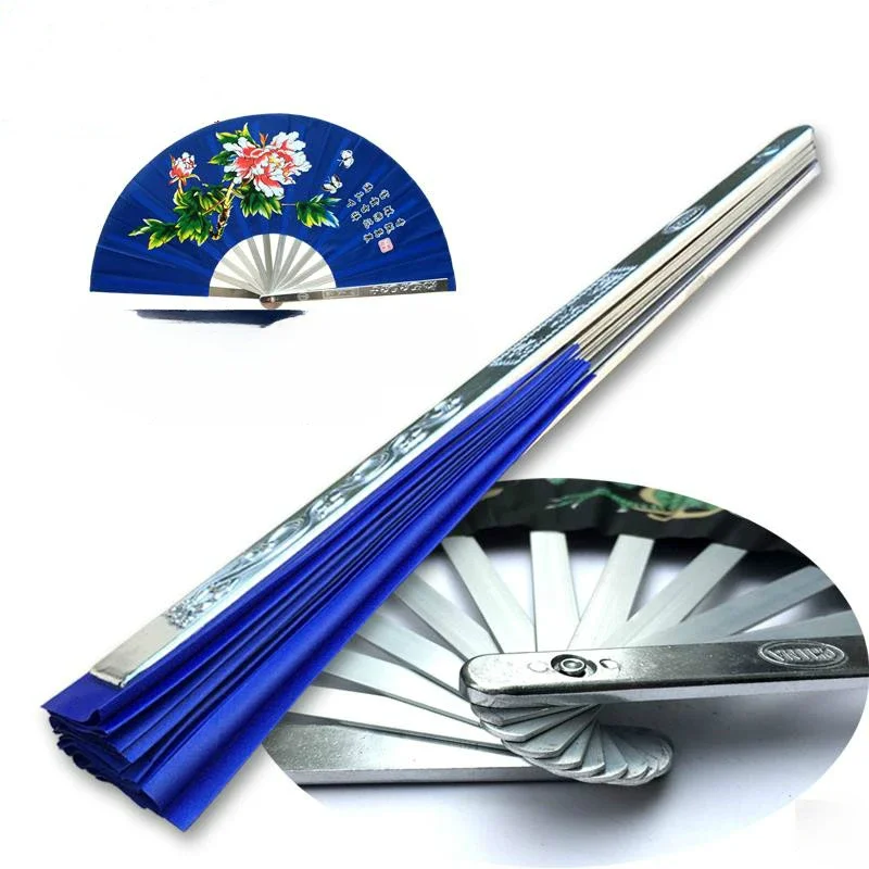 

Fan Boys Domineering Iron Pure Metal Hollow Folding Chinese Style Ancient Alloy Fan Taiji Stainless Steel Martial Arts