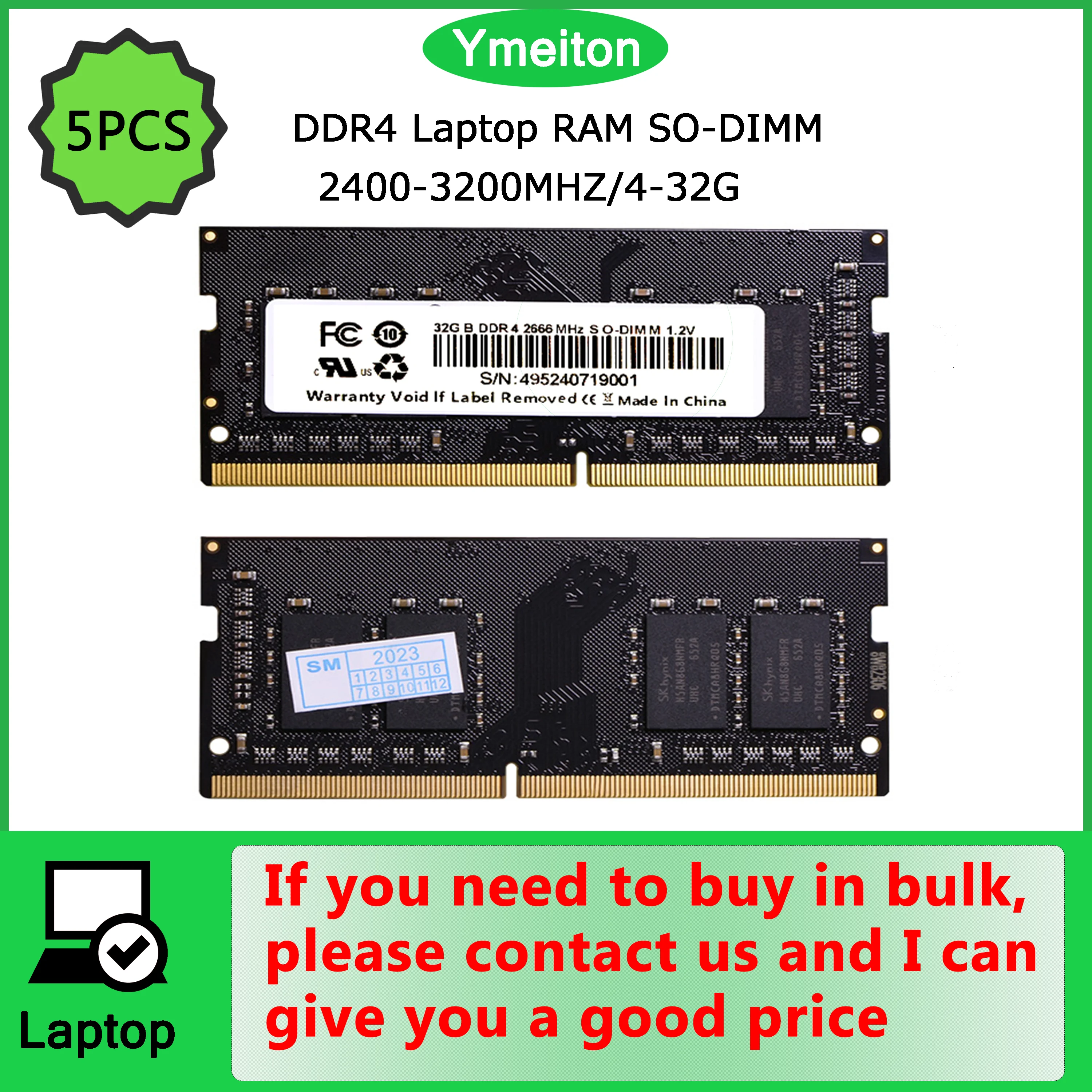 Ymeiton DDR4 RAM 8GB/16GB/32GB 2400-3200MHz for Laptops – Fast