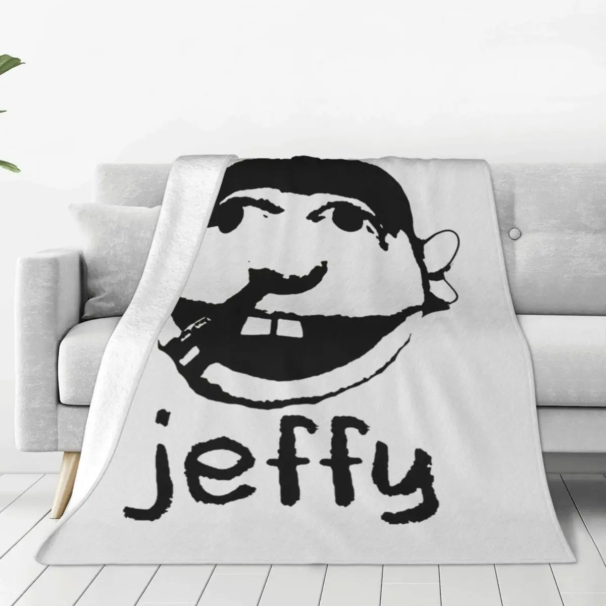 Jeffy Face Sml Rapper Blankets Soft Warm Flannel Throw Blanket Cover for Bed Living room Picnic Travel Home Sofa