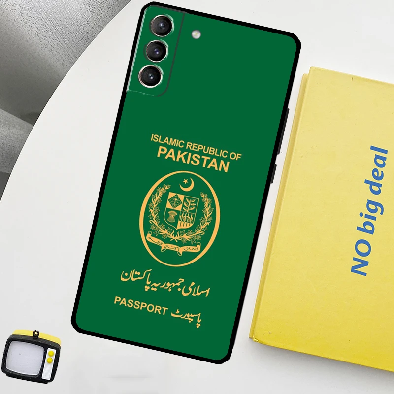 Pakistan Passport Flag Case For Samsung Galaxy S23 FE S22 Ultra S20 S21 FE S8 S9 S10 Plus Note 10 20 Ultra Cover