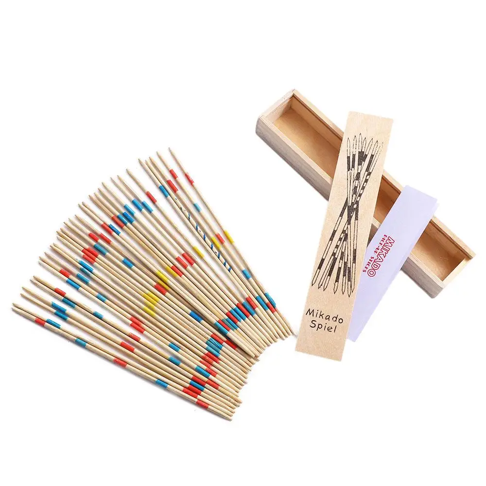 Gioco Pick Up Sticks Giocattoli tradizionali Stick Zuppa Giocattoli Pick Up Sticks Set Bastoncini di raccolta in legno Pick Stick Gioco Giocattoli matematici in legno