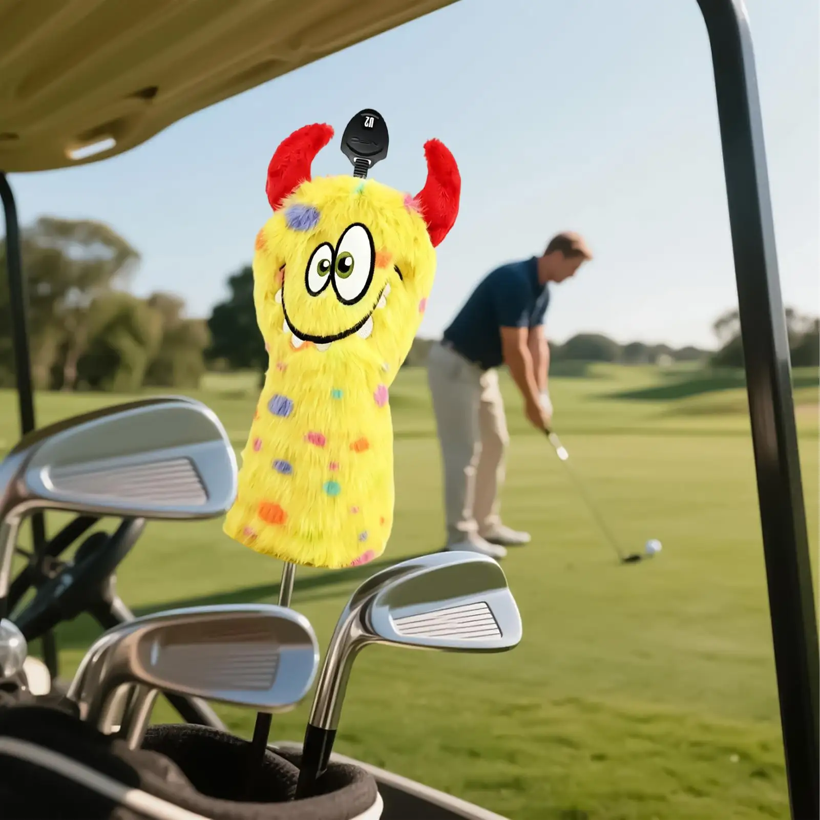 Head Covers For Golf Clubs Plush Soft Funny Protective Headcover Fairway Wood Head Covers For Outdoor Sports Course Driving