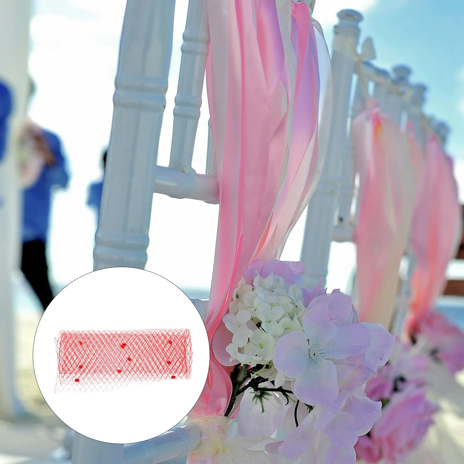 نسيج شبكي عتيق واسع خفيف الوزن يسمح بمرور الهواء يمكنك صنعه بنفسك صنع المواد للنساء فستان الزفاف قبعة الحفلات الديكور #2