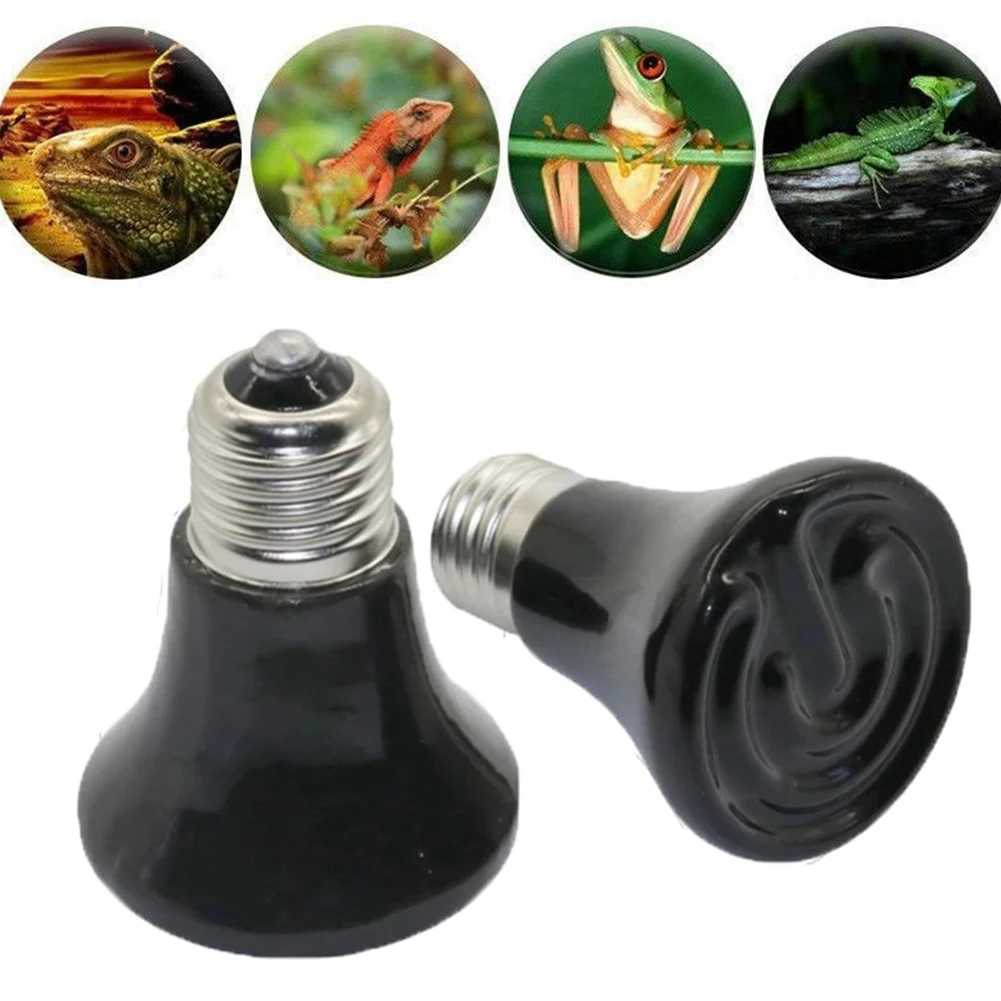25-75W Pet Reptile Breed Ceramic Heat Emitter Heater Light -=-=-Brooder Lamp ////Bulb For/// Turtle Snake *Lizard Pet Chick Lamp