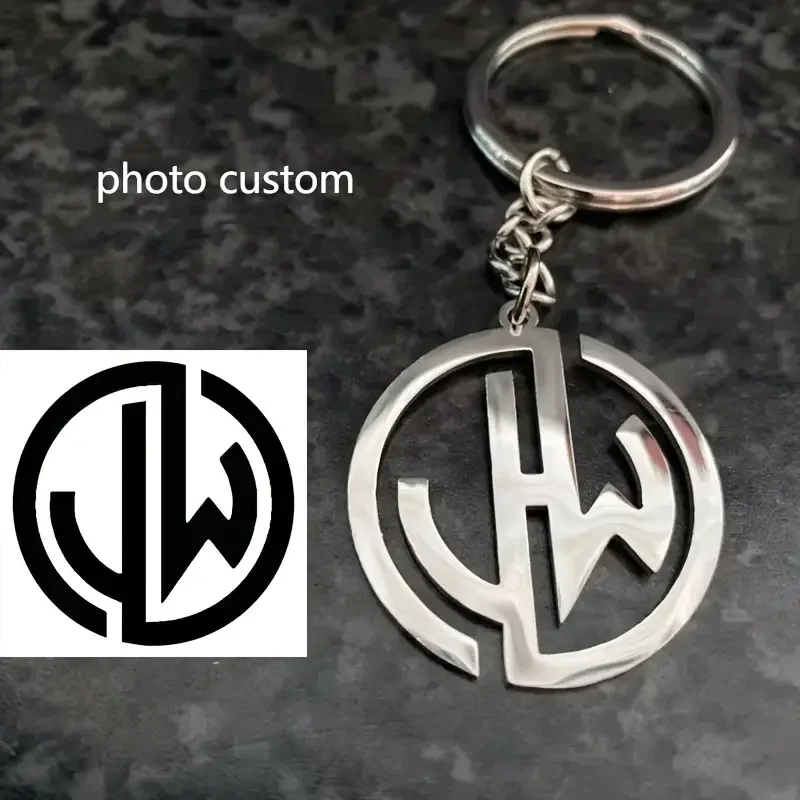 

Custom Logo Keychain Stainless Steel Personalized Emblem Pendant Keychains House & Friendship & Pet Decorative Key Jewelry Gifts