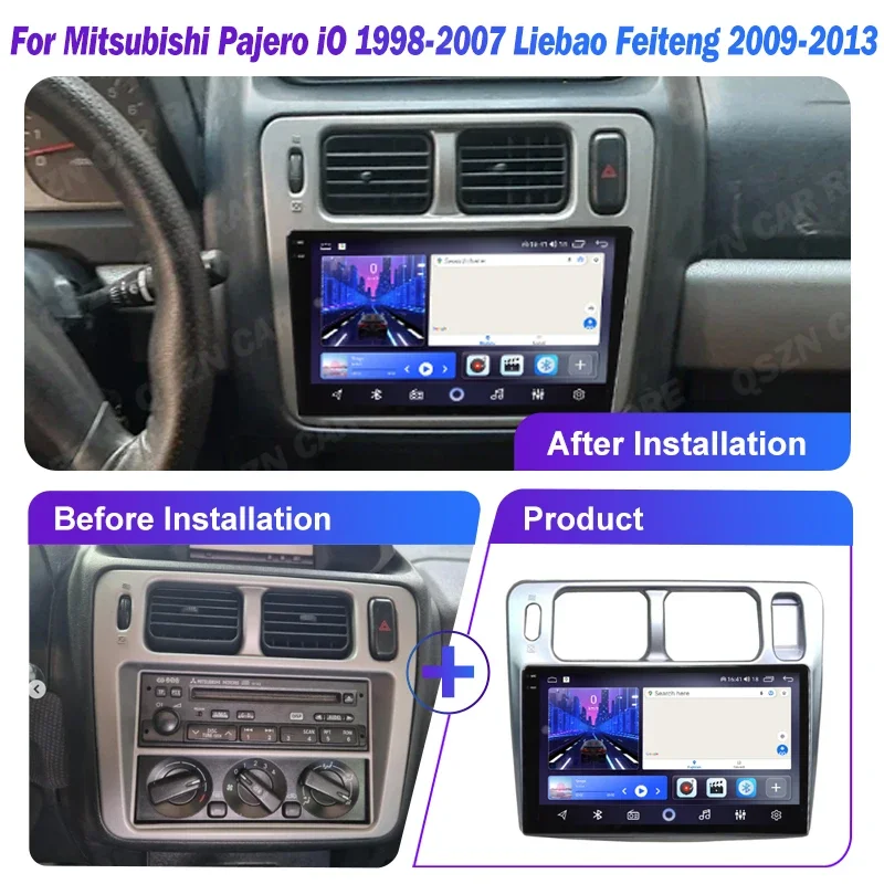 For Mitsubishi Pajero 1998-2007 Liebao Feiteng 2009-2013 Multimedia Video Player Android 14 Wireless Carplay Screen Radio Stereo
