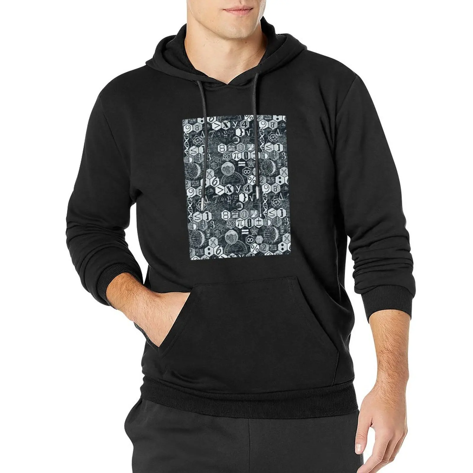 Math's Lesson (Black and White) Pullover Hoodie korean style clothes mens hoodie