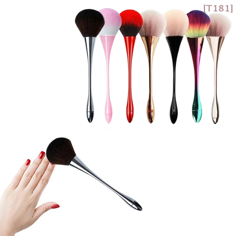 [E] Minimalist Nail Brush For Manicure Art Soft Big Head Gel Polish Dust Cleaning Brushes Accessories Tools