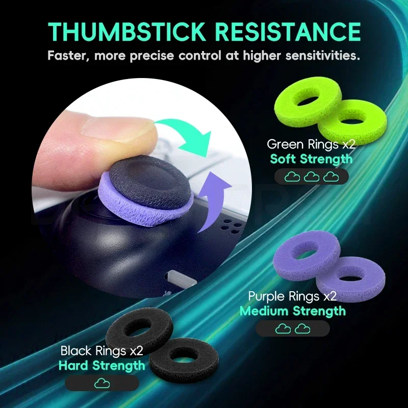 DATA FROG Thumbstick Precision Resistance Rings Aim Assist Buffer Rings 6/8PCS view 3