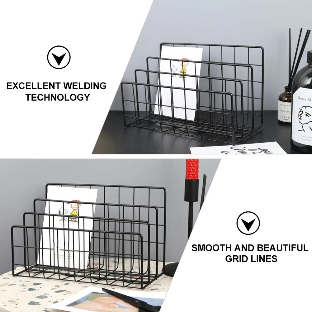 Mail Storage Rack Magazine Organizer Book Shelves for Wall Mounted Shelf Holder Metal File Office Supplies