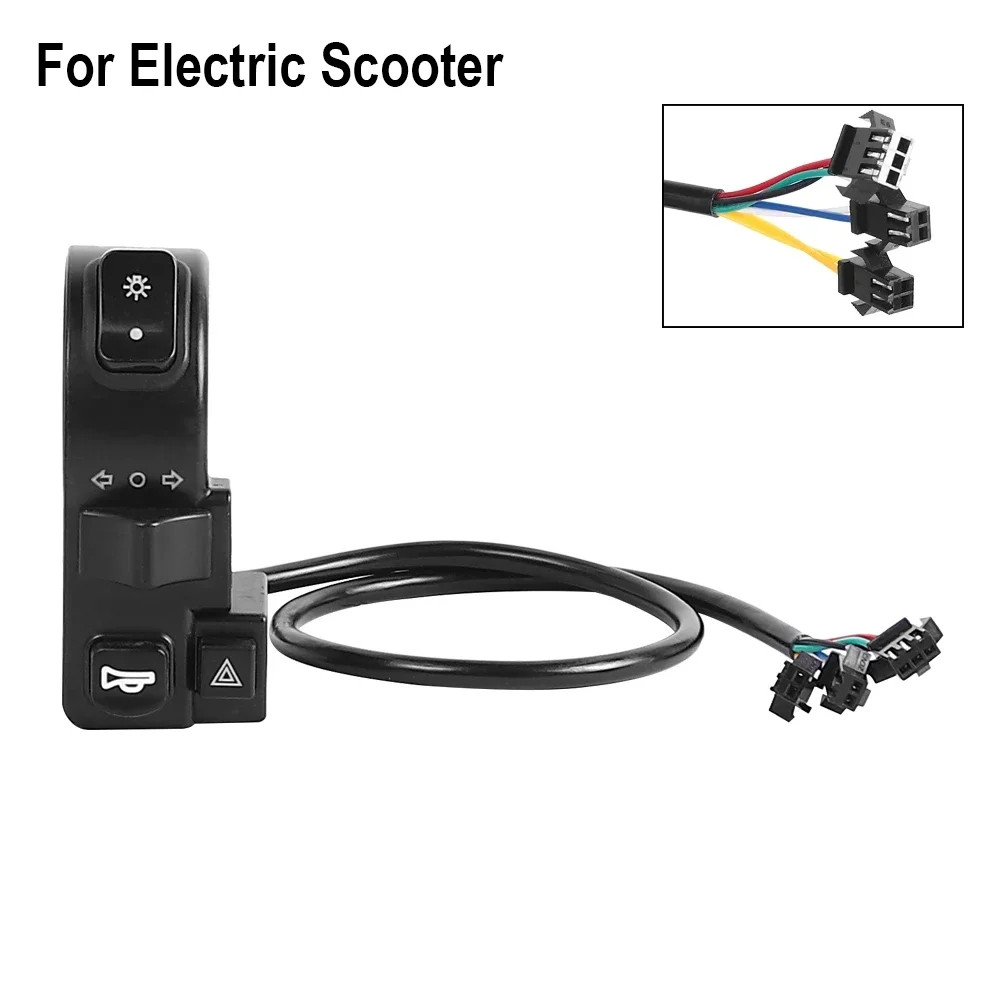 

4-in-1 Handlebar Switch for Electric Scooter Electric Bike ATV – Headlights / Turn Signal Light / Horn / Double Flashing