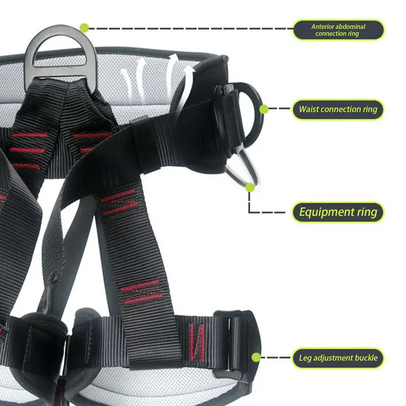 تسلق حزام الأمان في الهواء الطلق تسلق حزام الأمان قابل للتعديل العمل في الارتفاعات حزام تنفس معدات للجنسين للنار