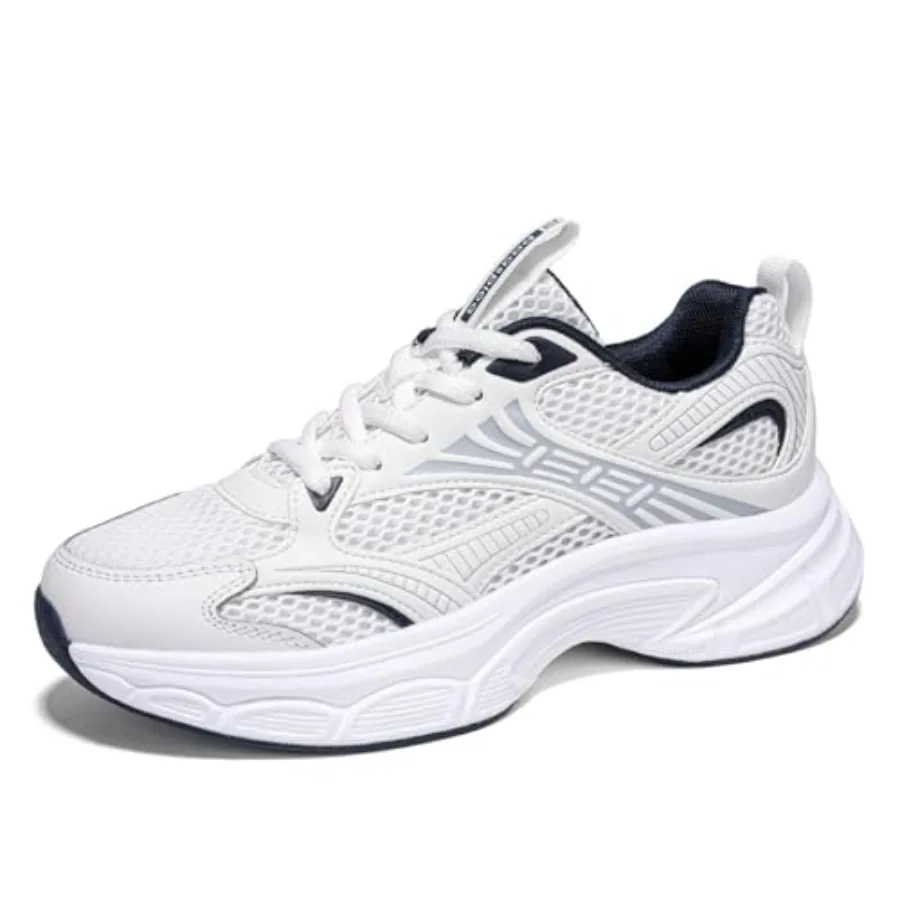 

Women's Fashion Sneakers Chunky Breathable Walking Shoes Casual Mesh Athletic Tennis Shoes with Thick Sole for Women Gym Workou