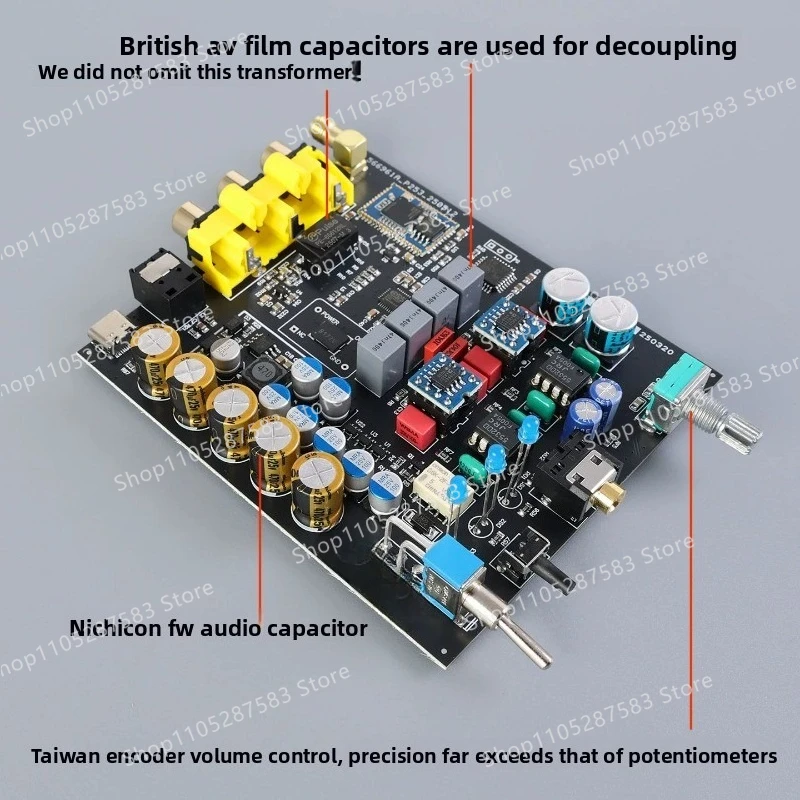 Bluetooth 5.4 receiver es9038q2m decoding aptx-hd ldac audiophile hifi decoder desktop audiophile