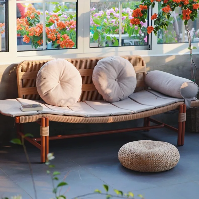 

Уличный шезлонг-диван из ротанга для балкона и патио