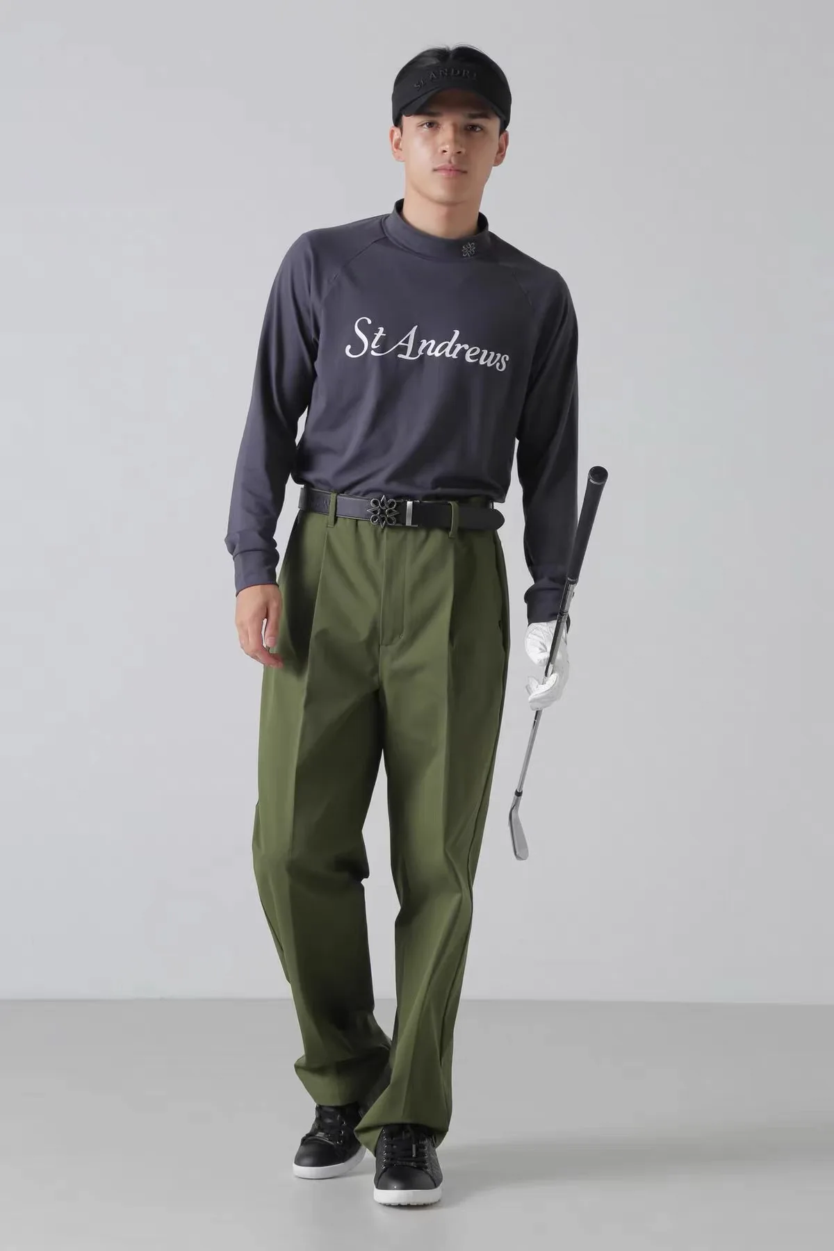ST ANDREWS Men's Golf Long Sleeve Top Autumn Sun Protection and Warmth Outdoor Sports Breathable Sweat-wicking