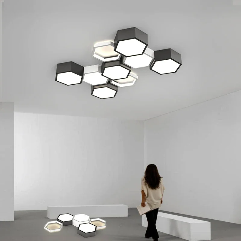 Imagem -03 - Ultrathin Triângulo Led Ceiling Lights Lâmpadas para Sala Quarto Casa Dec Chandelier