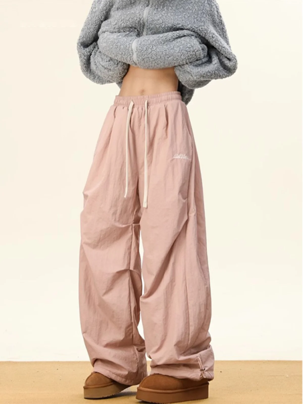 

Pink Northeast down Cotton Pants Women's Winter Outdoor Wear Fce Thiened Waterproof Cold-resistant Harbin Ski Pants