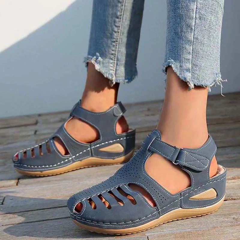 Summer Women Shoes Sandals Elegant Walking Shoes Plus Size Women Shoe Wedge Sandals Ladies Beach Footwear Female Women Sandal