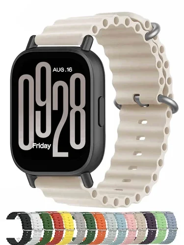 Imagen 2 del producto Correa deportiva de silicona océano para Redmi Watch 5, pulsera de repuesto activa resistente al agua para Redmi Watch 5 Lite, accesorios de 22mm