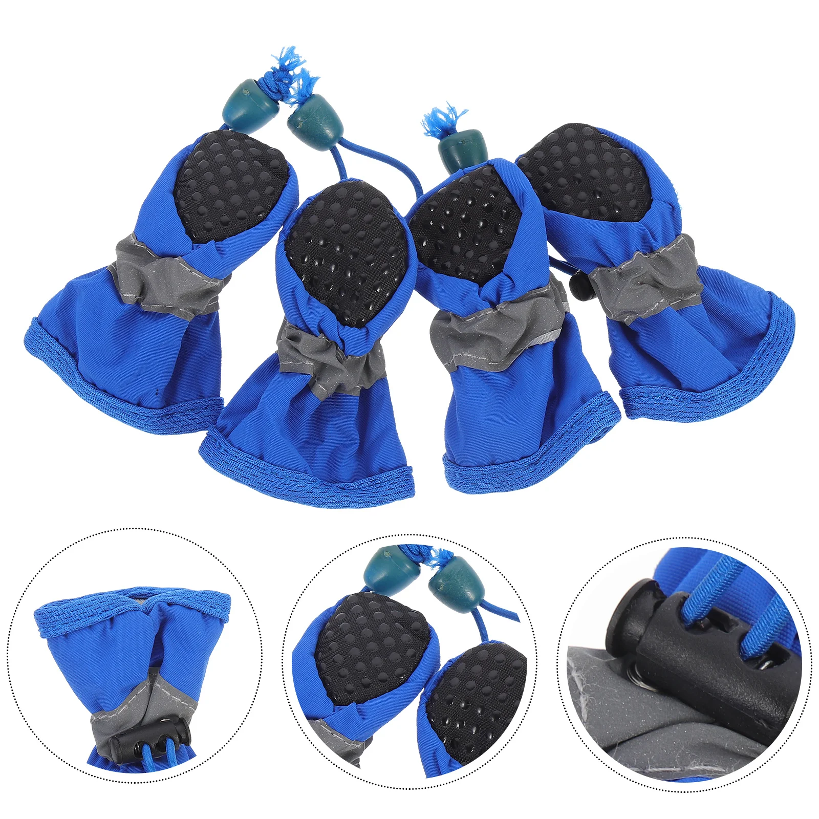 

4Pcs Pet Waterproof Boots Dog Shoes Anti-Slip Rainshoes Indoor Furniture Scratching Prevention Dog Shoes Waterproof Pet Boots
