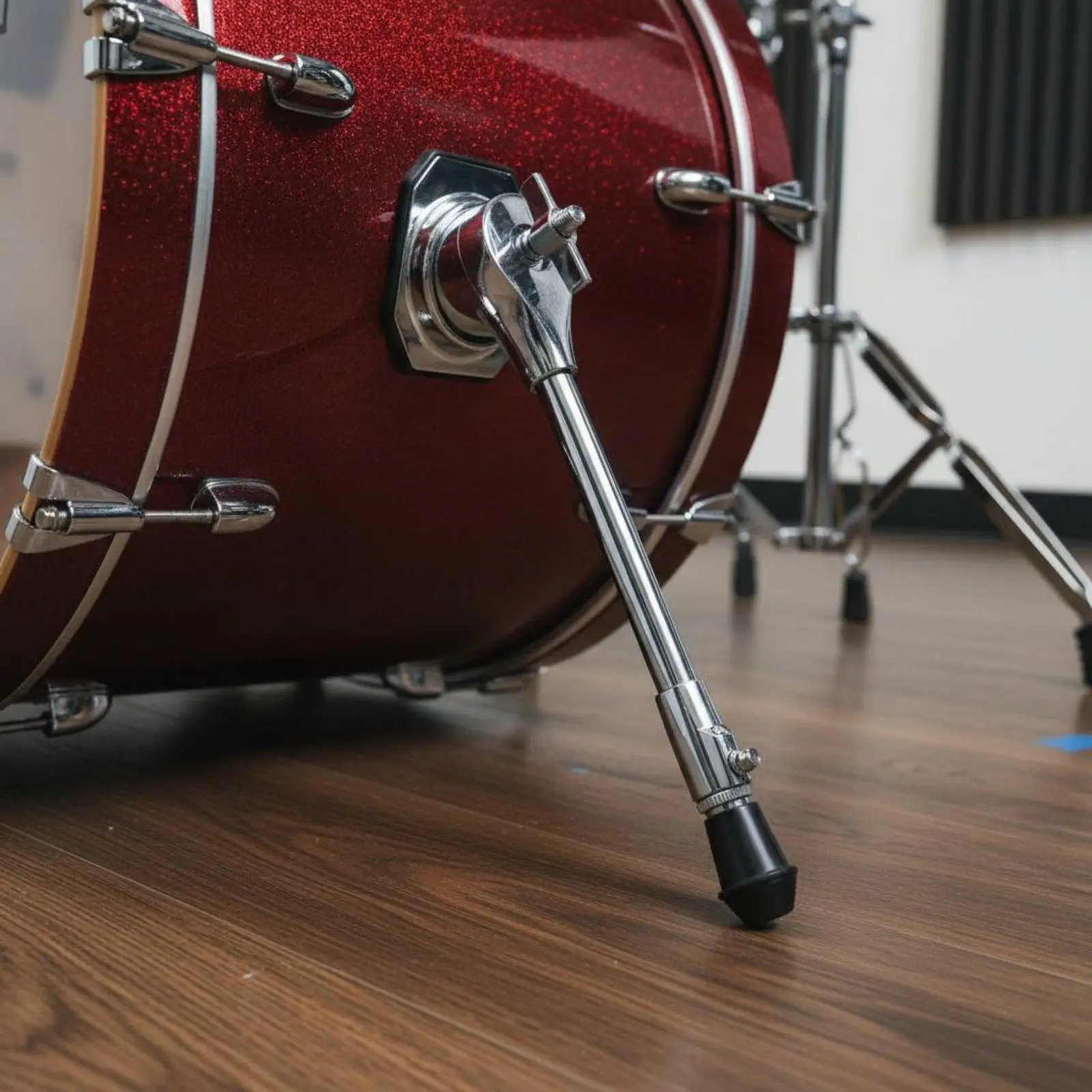 Adjustable Drum Leg Rubber Foot Drum Parts Percussion Tool for Practicing Drums Pad and Drum Set