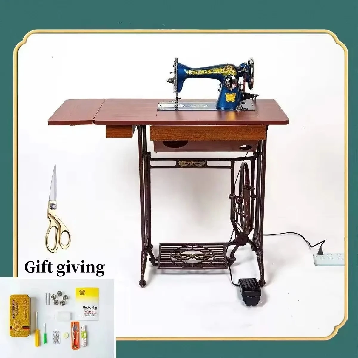 Manual Sewing Machine Old-Fashioned Pedal Foot Step Tailor All-Eat Clothing for Home Use for Industrial Use