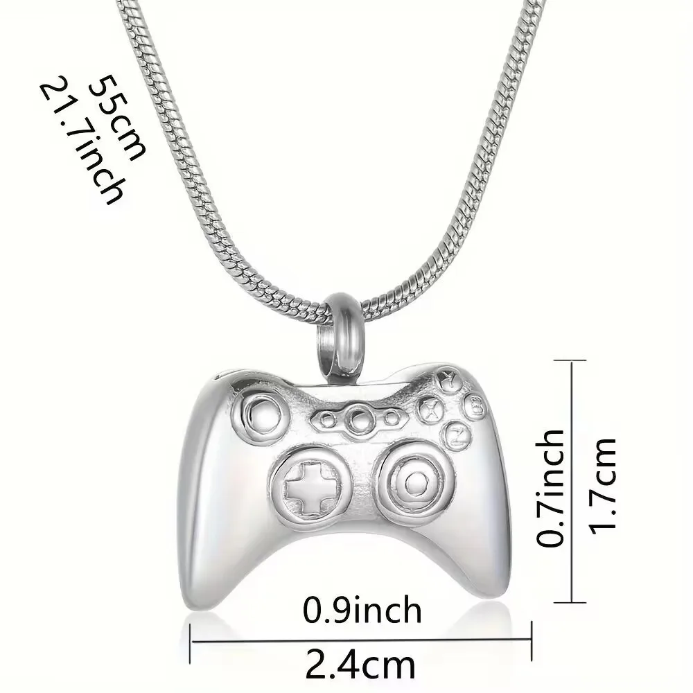 قلادة قلادة على شكل جرة للتحكم في الألعاب للرماد البشري - مجوهرات حرق من الفولاذ المقاوم للصدأ، تذكار تذكاري لأحبائك #5