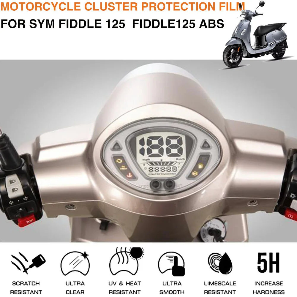 

For SYM Fiddle 125 Fiddle4 ABS 2020 Cluster Scratch Protection Film Motorcycle Accessories