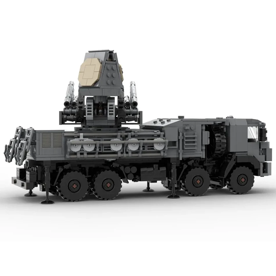 MOC-165763 Russian Military Weapons Pantsir S1 Turret Building Block S2 / SA-22 Anti-Aircraft Artillery Vehicle Model Brick Toy