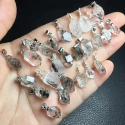 Customized Cost Creation 925 Silver With Natural Herkimer Diamond Crystal Healing Gemstone Free Form Pendant Fashion Gift