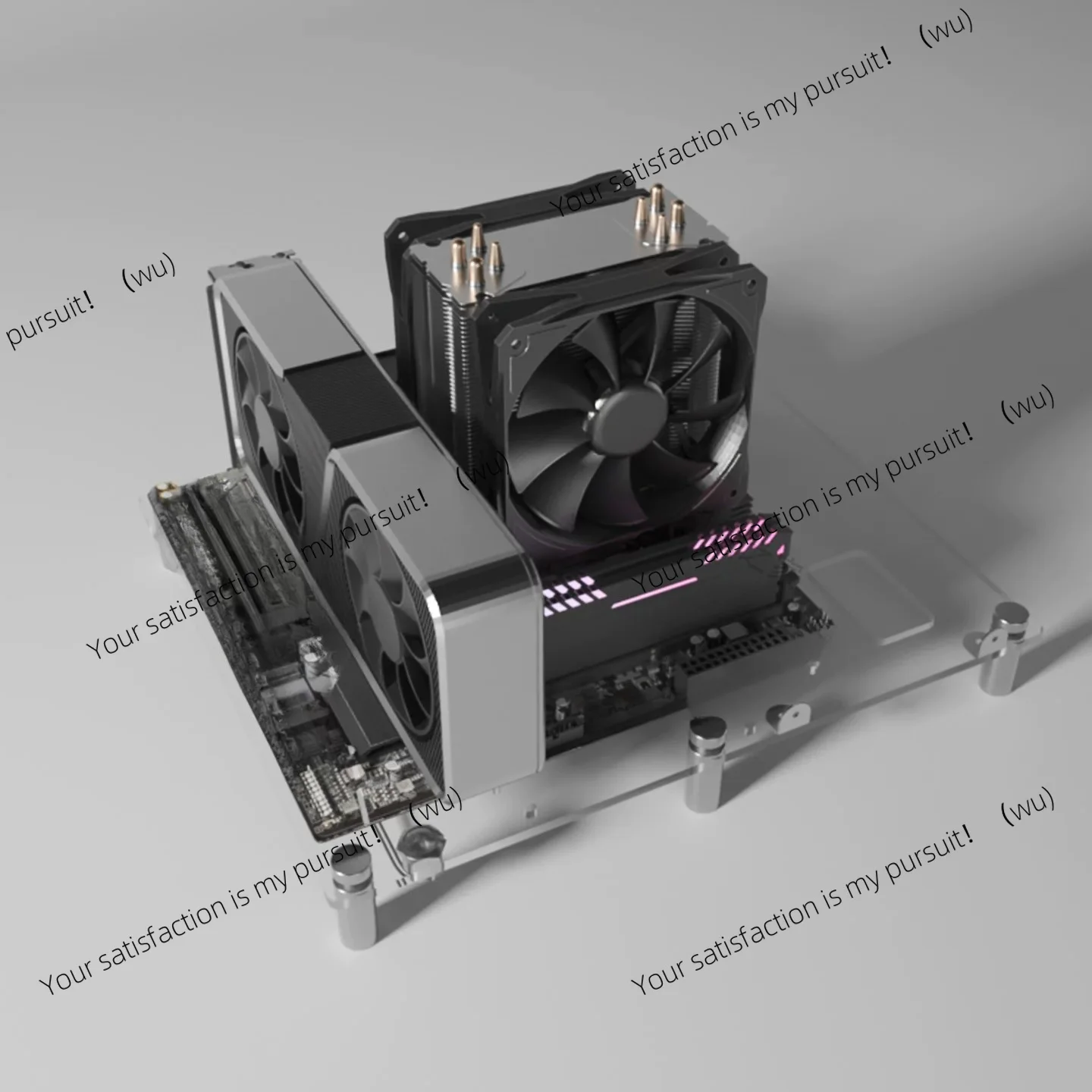 FOR Open‑Frame Desktop Computer Rack Transparent Panel Support ATX MATX ITX Motherboard Studio DIY PC Test Bench