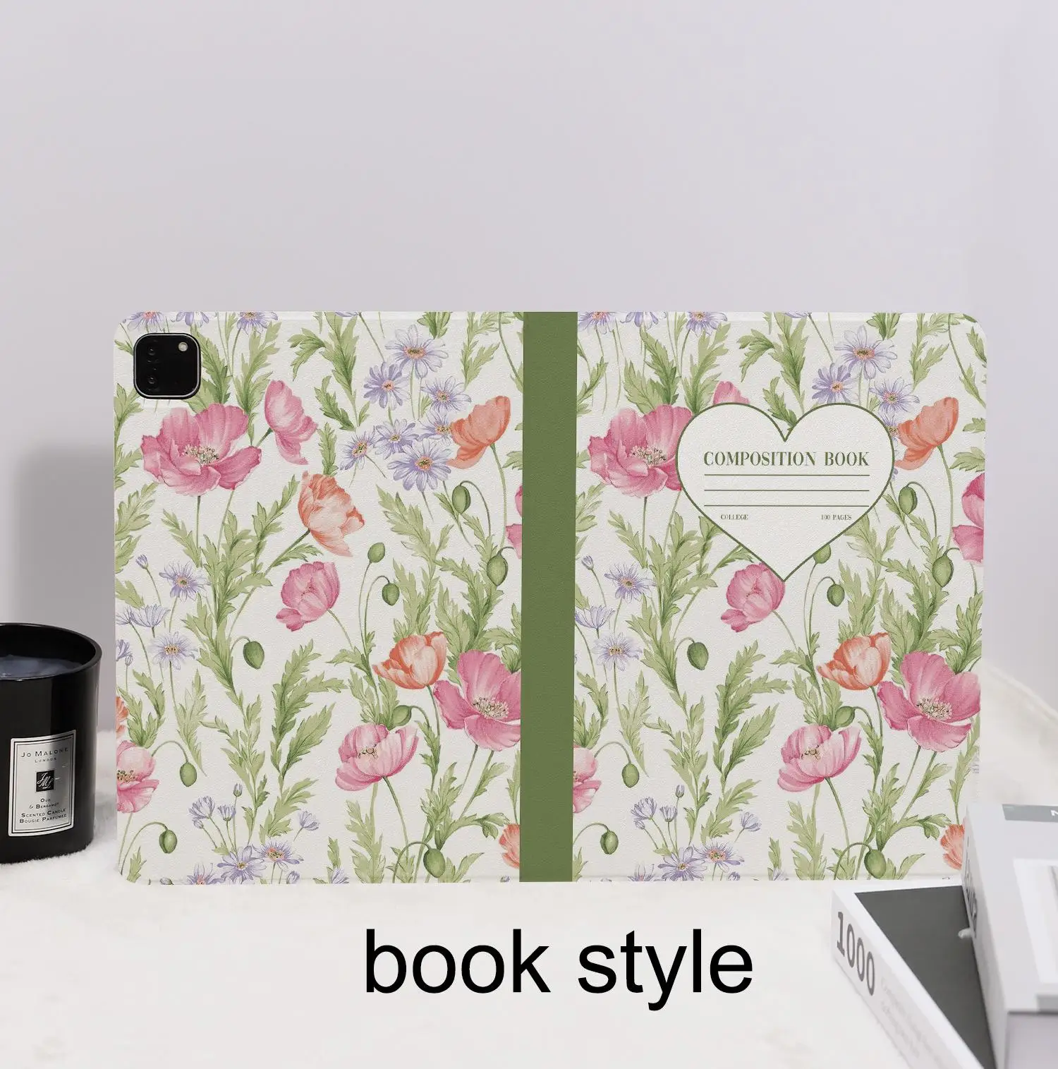 Elegant Flower Composition Book ipad case For Apple Air 10.9 iPad Pro 2020 Cover for iPad 10.2 11 12.9in 2021 Mini 5 6 Case