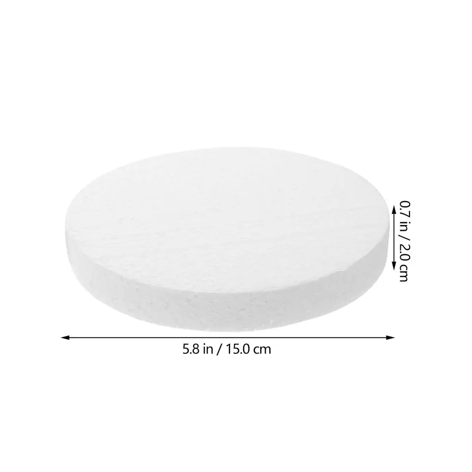 Set 3 Sagome Torte Finta In Schiuma 4/6/8 Pollici - Base Rotonda Per Decorazione E Cake Design - Alipis