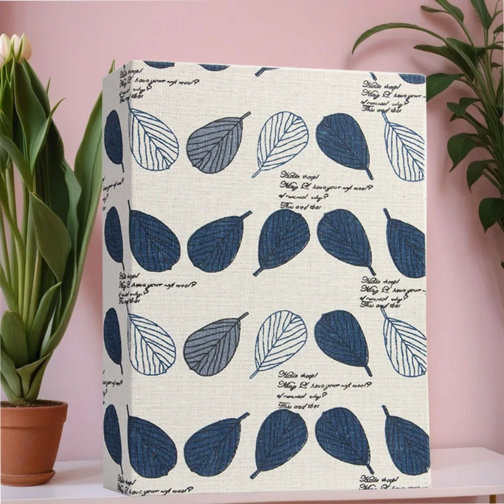 100 Pockets Photo Album Linen Cover DIY Writable Slip-in Picture Albums 4x6 Photos Small Scrapbook Album Children Growth