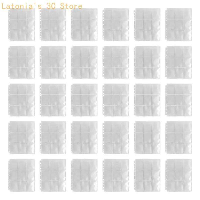 Plastic Business Card Organiser Inserts Pages for Sales Team Contact Sorting X3UB