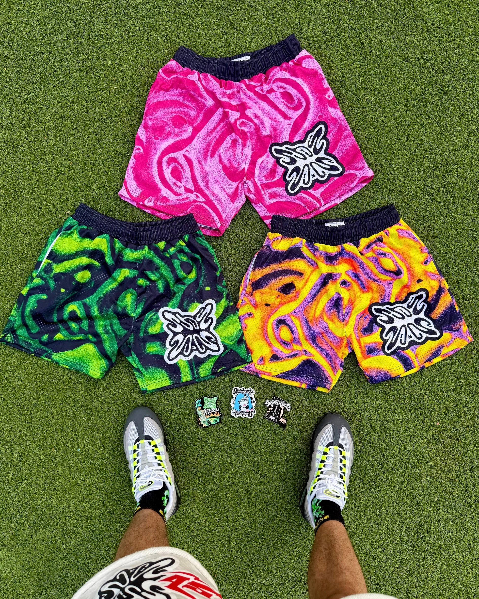 2026 New Original Trendy Brand Graffiti Gradient Trendy Street Sports Shorts Basketball Football Quick Drying Casual Shorts Men