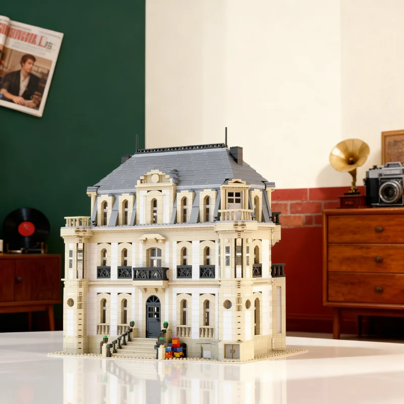 

4621pcs MOC Château Saint Jean Chateau Bugatti Modular Streetscape Model Building Blocks Architecture Christmas Gift Toys Kids