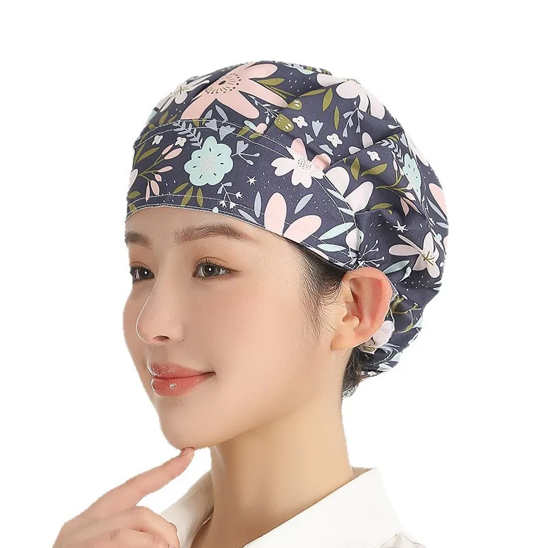 Chef Hat Female Kitchen Anti-Smoke Female Catering Restaurant Cooking Canteen Nurse Work Hat