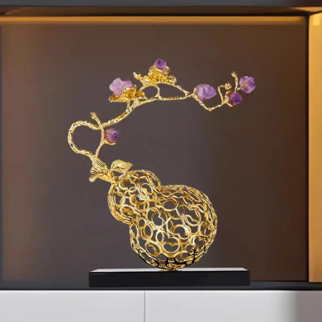 Amethyst gourd ornament, living room entrance TV cabinet ornament, housewarming party, new home opening gift