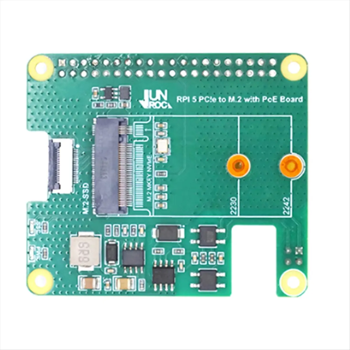L73A NEW For 5 PCIe to M.2 Interface 40pin GPIO with PoE Ethernet Power Supply Expansion Board NVMe Protocol HAT+