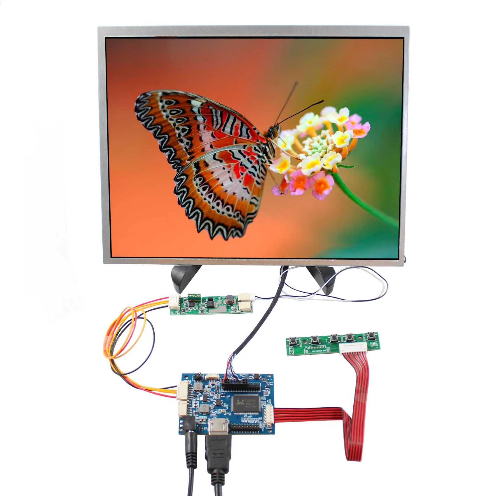 

12.1"1024x768 350nit LCD Screen LED Backlight With HDM I LCD Controller Board