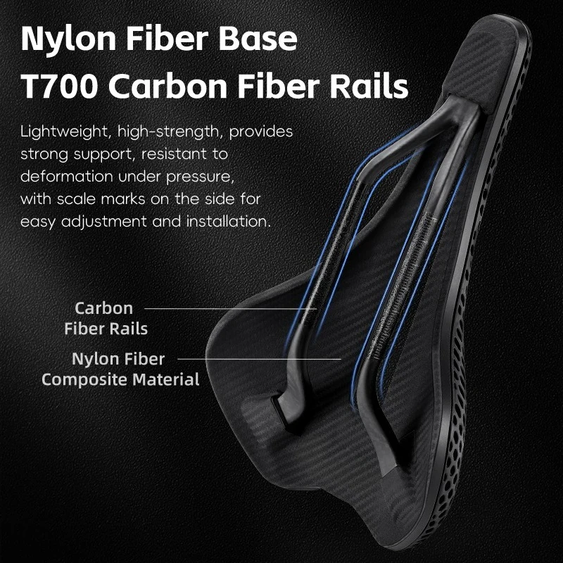 

3D Printed Bike Saddle Universal Fit Carbon Fiber Comfort Cushion Lightweight MTB Road Cycling Seat Bicycle Saddle