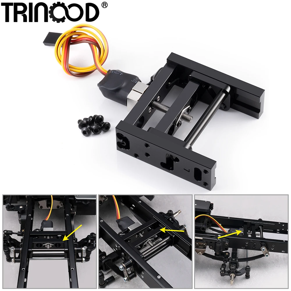 TRINOOD Aluminum Alloy Axle Raise Set Lift the Axle for 1/14 Tamiya Scania 770S 56371 Upgrade Parts