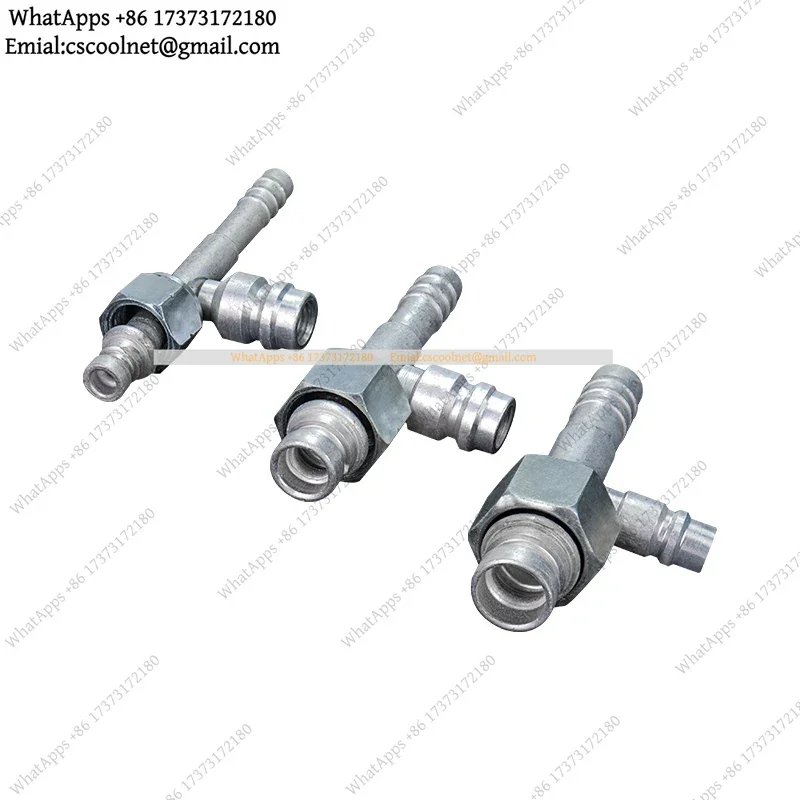 #6 #8 #10 Gas Jet Fitting Gas Filling Nozzle Aluminum Straight 90 Degree Joint R134a Car AC Hose