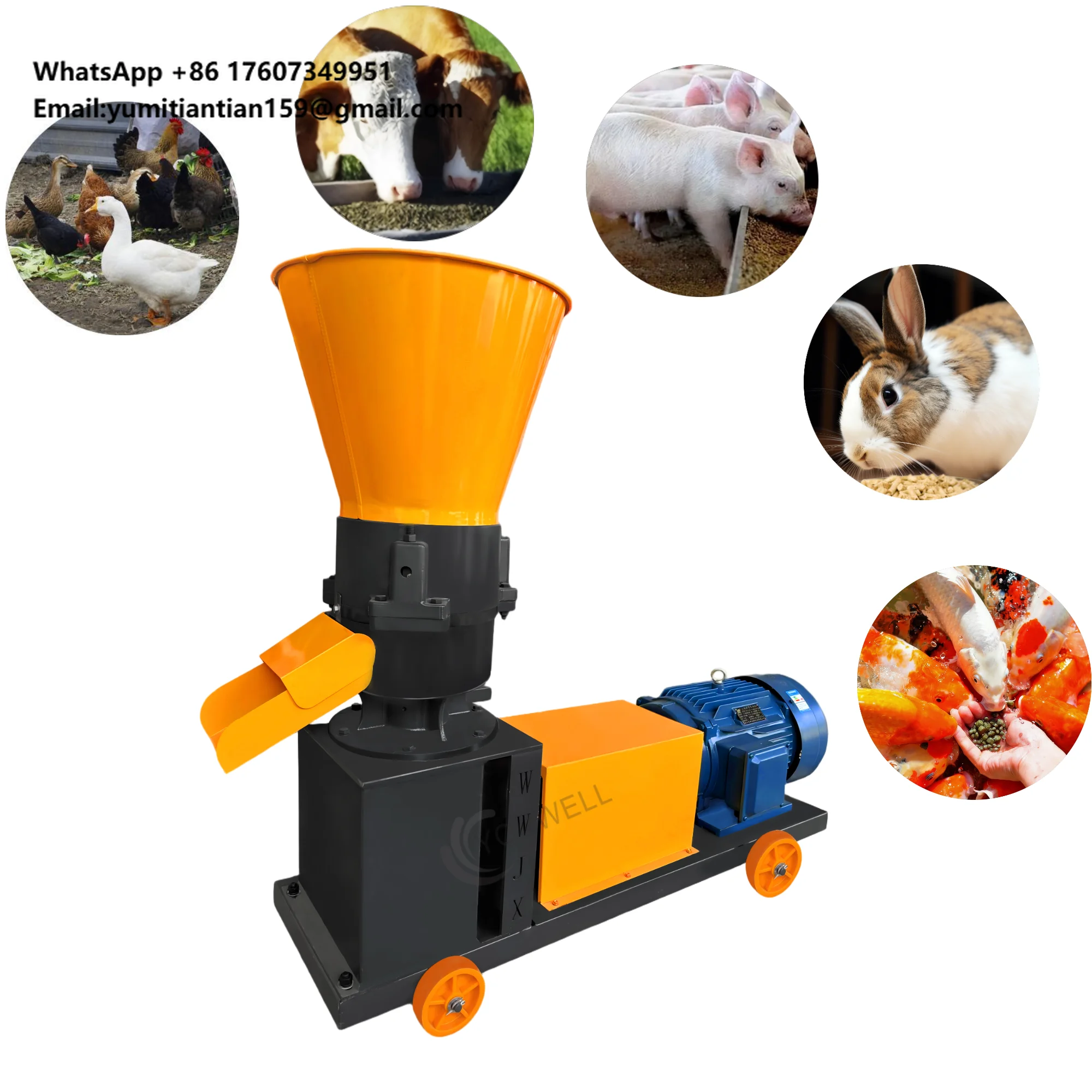 

Youwell 500Kg/h Feed Pellet Machine Wholesale High-Efficiency Poultry & Livestock Feed Pelletizer